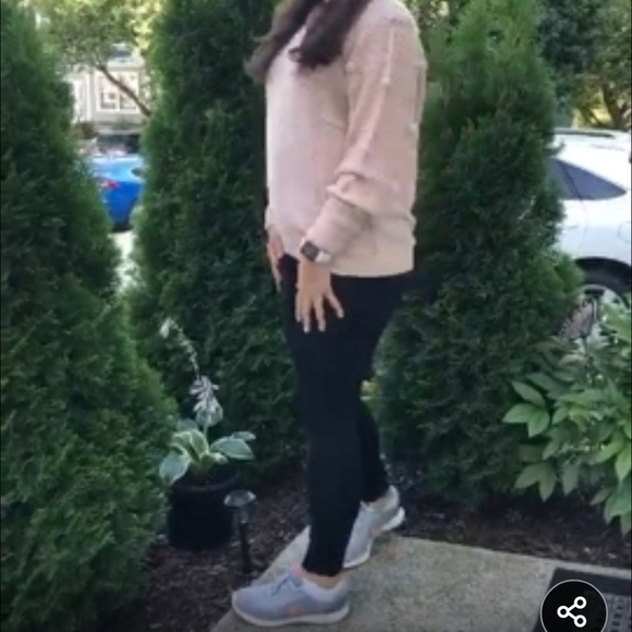 Simplee Crewneck Oversized Chunky Knit Bobble Sleeve Sweater Tan Size S - Picture 4 of 10